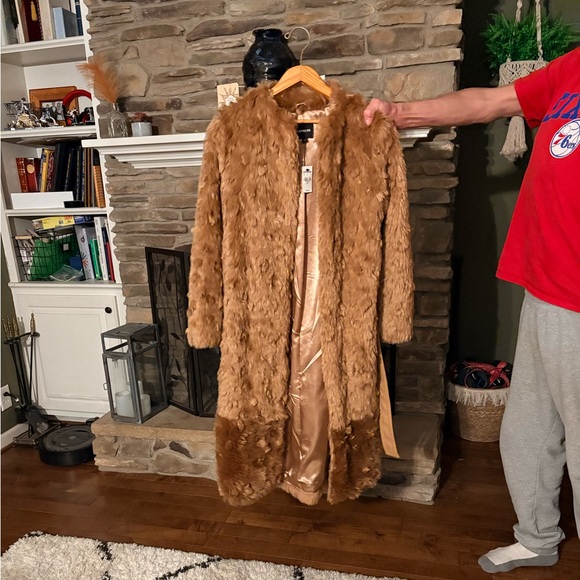 Express Tan Teddy Jacket - Picture 3 of 7